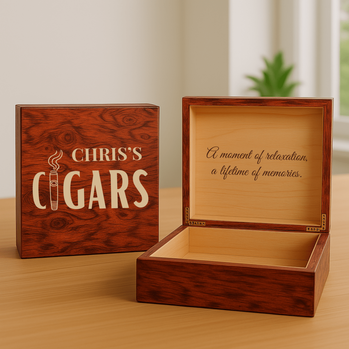 Unique Personalized The Legacy Cigar Box Customized Gifts for Men Groovy Cigars, a personalized cigar gift engraved and shipped by Groovy Cigars