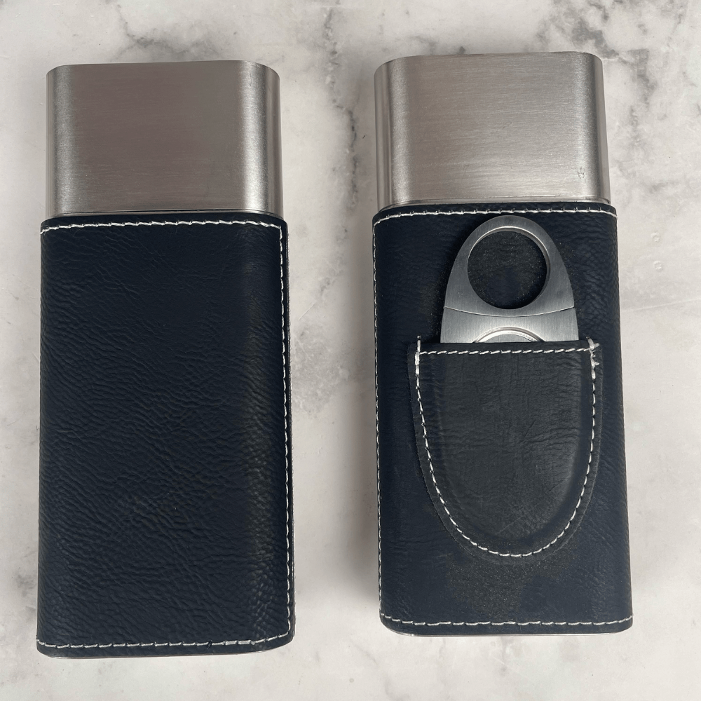 Unique Personalized Custom Logo Cigar Case Customized Cigar Case Gifts for Men Groovy Cigars, a personalized cigar gift engraved and shipped by Groovy Cigars