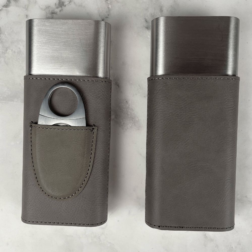 Unique Personalized Engraved Cigar Travel Case Customized Cigar Case Gifts for Men Groovy Cigars, a personalized cigar gift engraved and shipped by Groovy Cigars