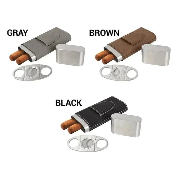 Unique Personalized Custom Logo Cigar Case Customized Cigar Case Gifts for Men Groovy Cigars, a personalized cigar gift engraved and shipped by Groovy Cigars