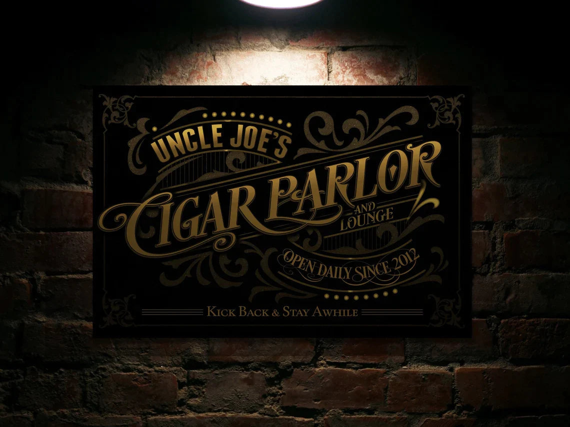 Personalized Cigar Parlor Sign 